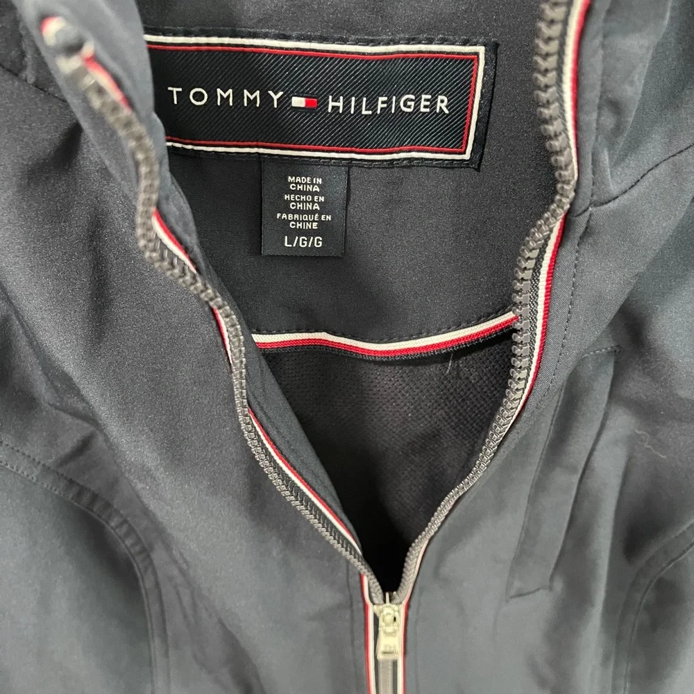 NWT Tommy Hilfiger womens Iconic Sporty Hooded Soft Shell Rain Jacket NAVY - Picture 4 of 4